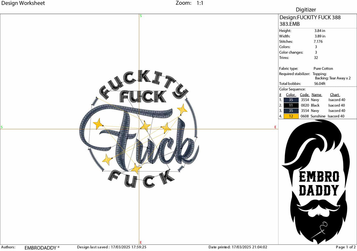 mature, Machine Embroidery files, fuckity fuck, funny, adult humor, PES, DST, xxx, hus & more