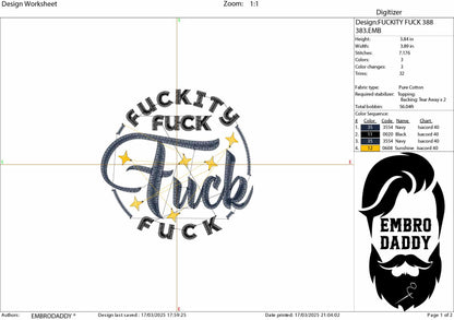 mature, Machine Embroidery files, fuckity fuck, funny, adult humor, PES, DST, xxx, hus & more