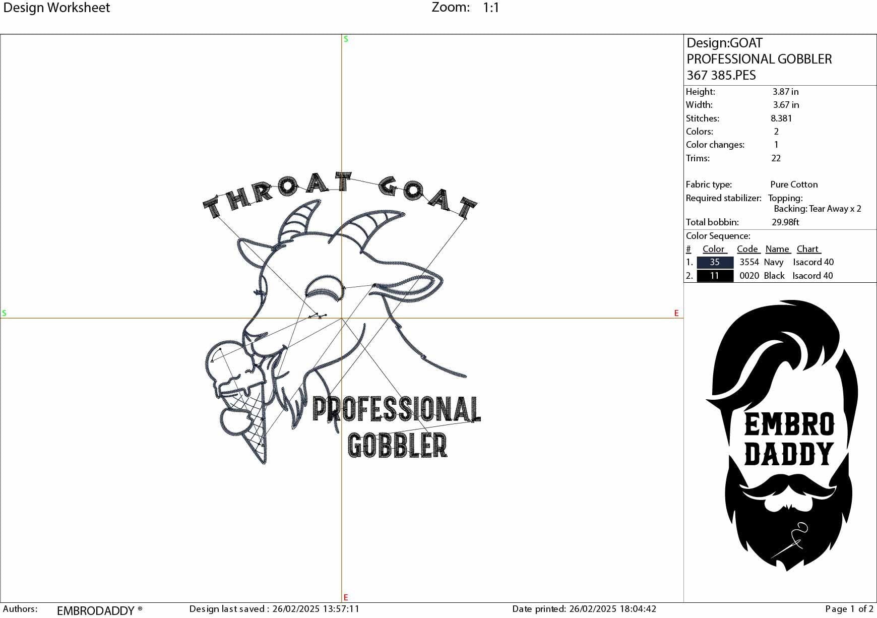 Machine Embroidery files, Throat Goat Professional Gobbler, Funny, Ice Cream, Sarcastic, PES, xxx, hus & more