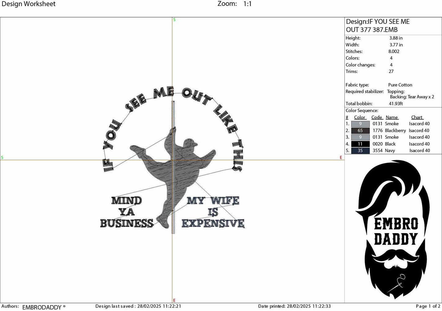Machine Embroidery files, If You See Me Out There Like This Mind Ya Business My Wife Is Expensive, Funny Husband, PES, xxx, hus & more