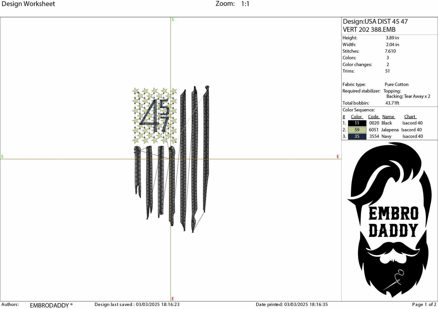 Machine Embroidery files, USA flag, Trump, President, 45 47, PES, xxx, dst, hus & more