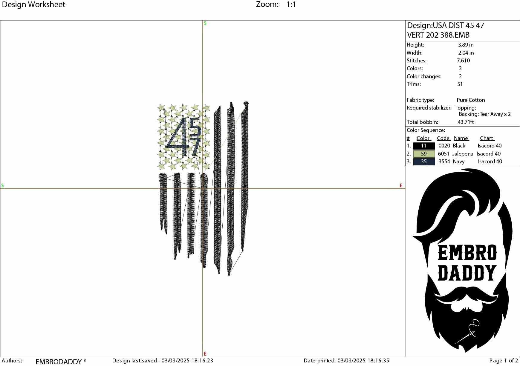 Machine Embroidery files, USA flag, Trump, President, 45 47, PES, xxx, dst, hus & more