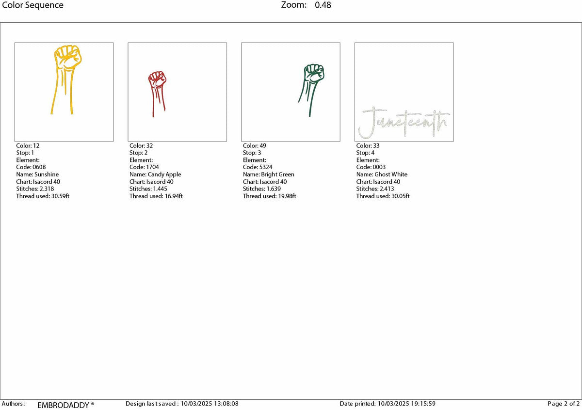 Machine Embroidery files, 1865 Juneteenth, PES, hus, dst, vp3 & more