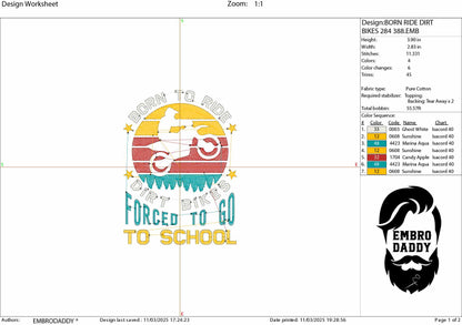Machine Embroidery files, Dirt bike, moto mom, Funny kids Dirt Bike, Motorcycle Dirtbike Racing, DST, PES, xxx, hus & more