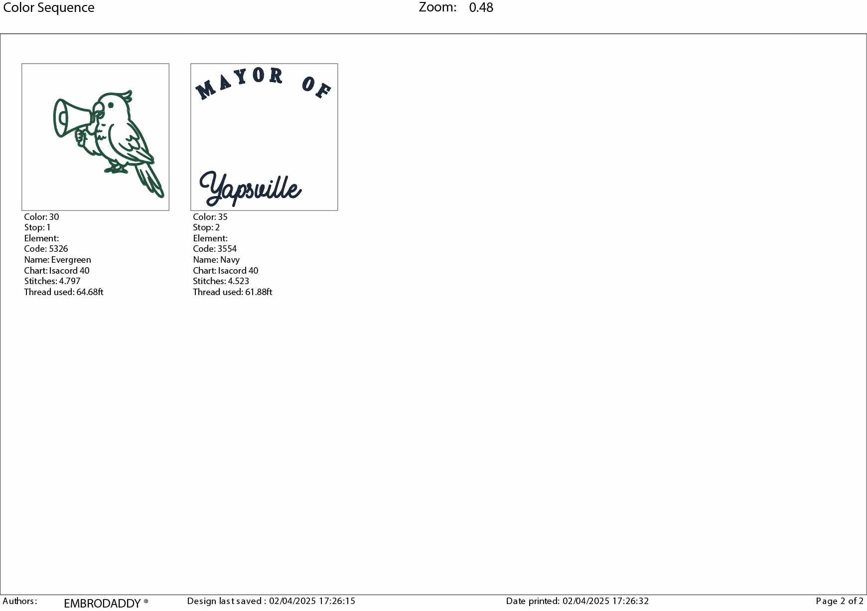 Machine Embroidery files, Mayor Of Yapsville, Funny, Cute, Parrot, Bird, Watcher, Vintage, Sarcastic, PES, DST, xxx, hus & more
