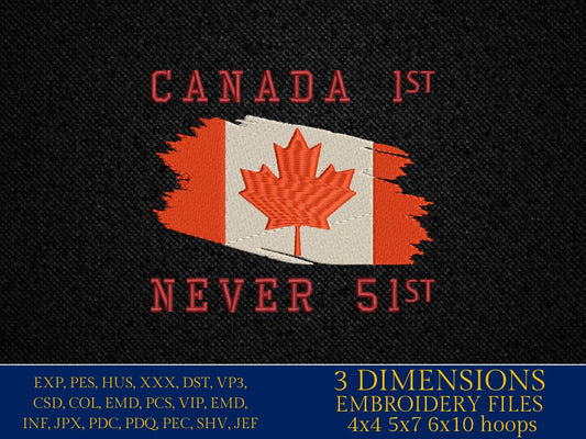 Machine embroidery files, Canada is Not For Sale, Proud to be Canadian, Patriotic Canadian, Canadian Goose, PES, DST, hus & more