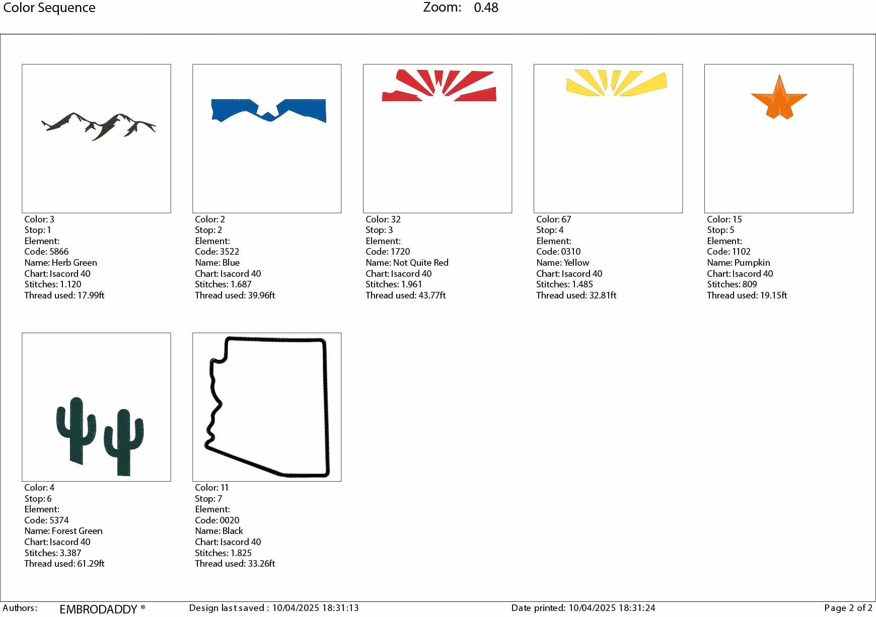 Machine Embroidery files, State of Arizona, Arizona flag, cactus, DST, PES, xxx hus & more