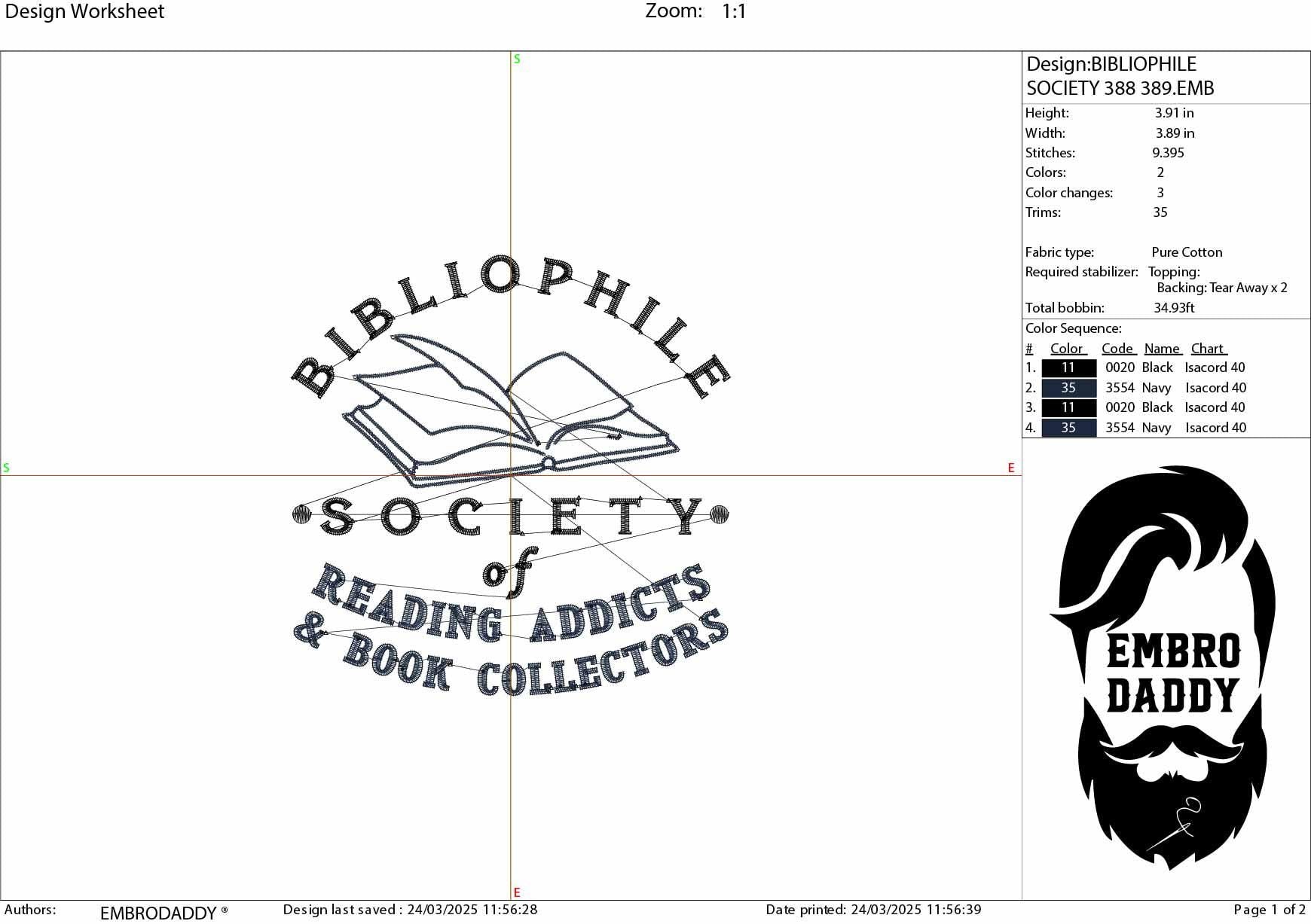 Machine Embroidery files, Bibliophile Society, Bibliophile Definition, Book Lover Gifts, Reading Addict, DST, PES, xxx, hus & more