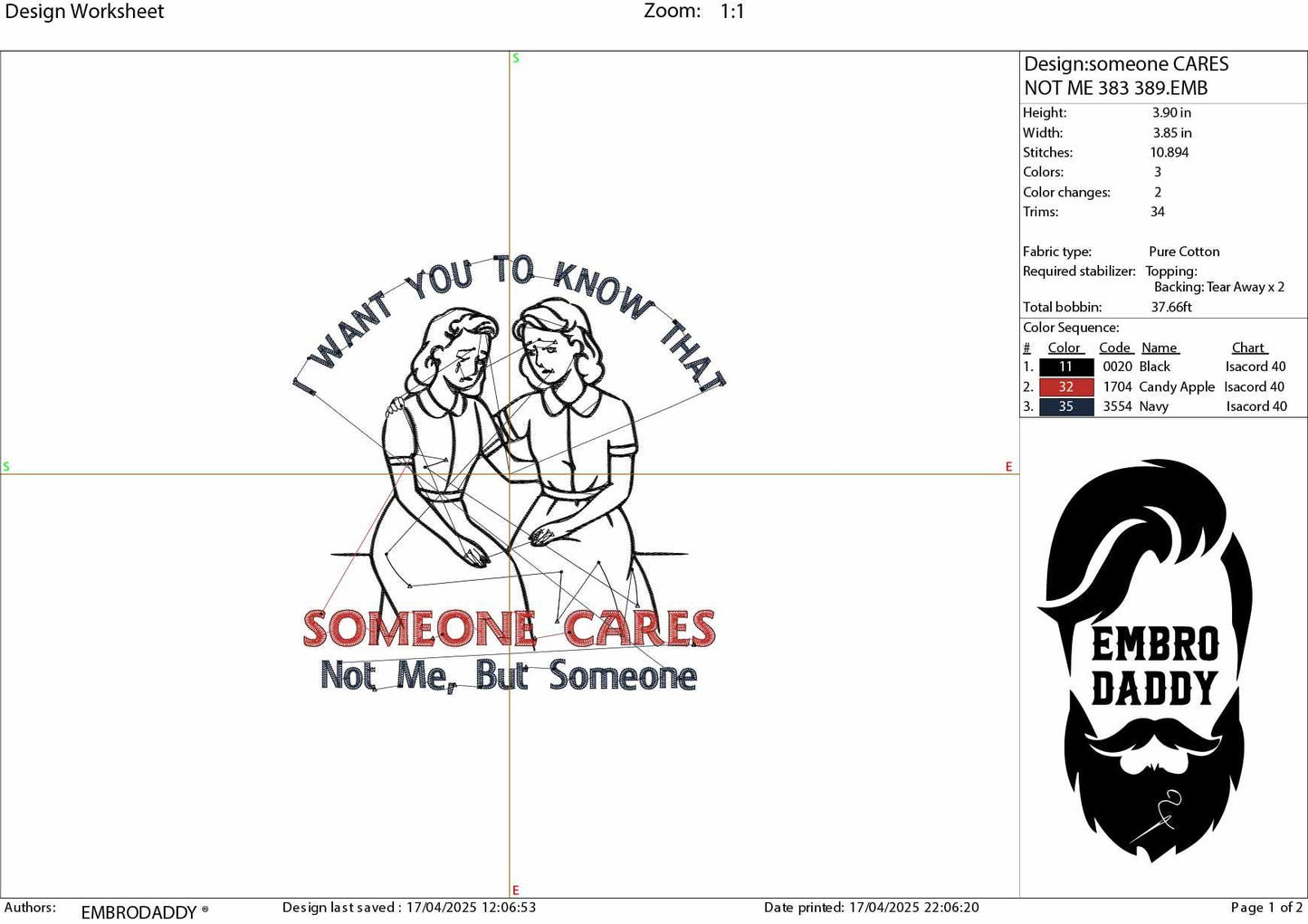 Machine Embroidery files, I Want You To Know That Someone Cares, Vintage Retro Funny Sarcastic Snarky Sassy Girl, PES, DST, xxx, hus & more