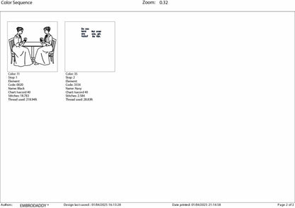 Machine Embroidery files, Do You Have Any Fucks? Go Fish Girl, Funny, Women Playing Poke, vintage, PES, DST, xxx, hus & more