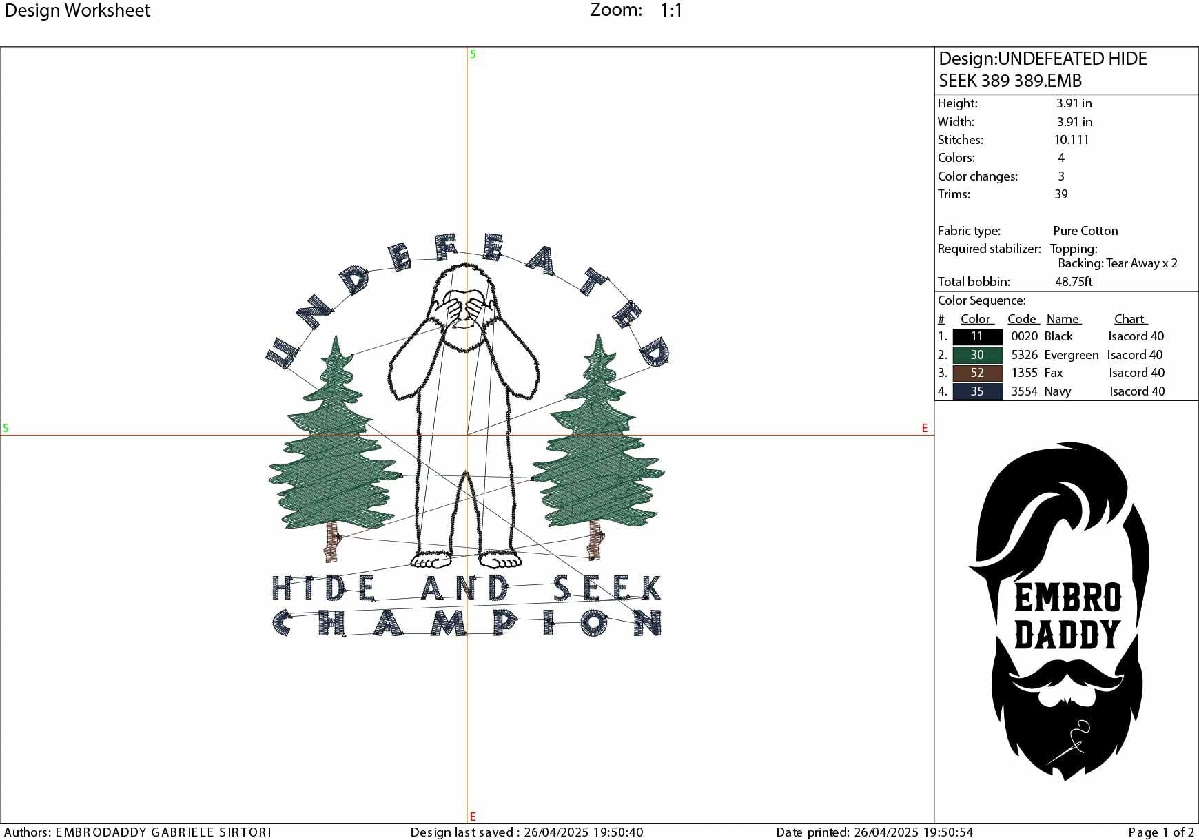 Machine Embroidery files, bigfoot, Undefeated hide and seek world champion, PES, xxx, hus & more
