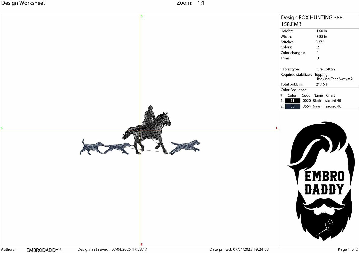 Machine Embroidery files, Foxhunting, Foxhunt, Fox hunter, Huntsman on horse, Hounds chasing fox in a fox hunt, PES, DST, xxx, hus & more