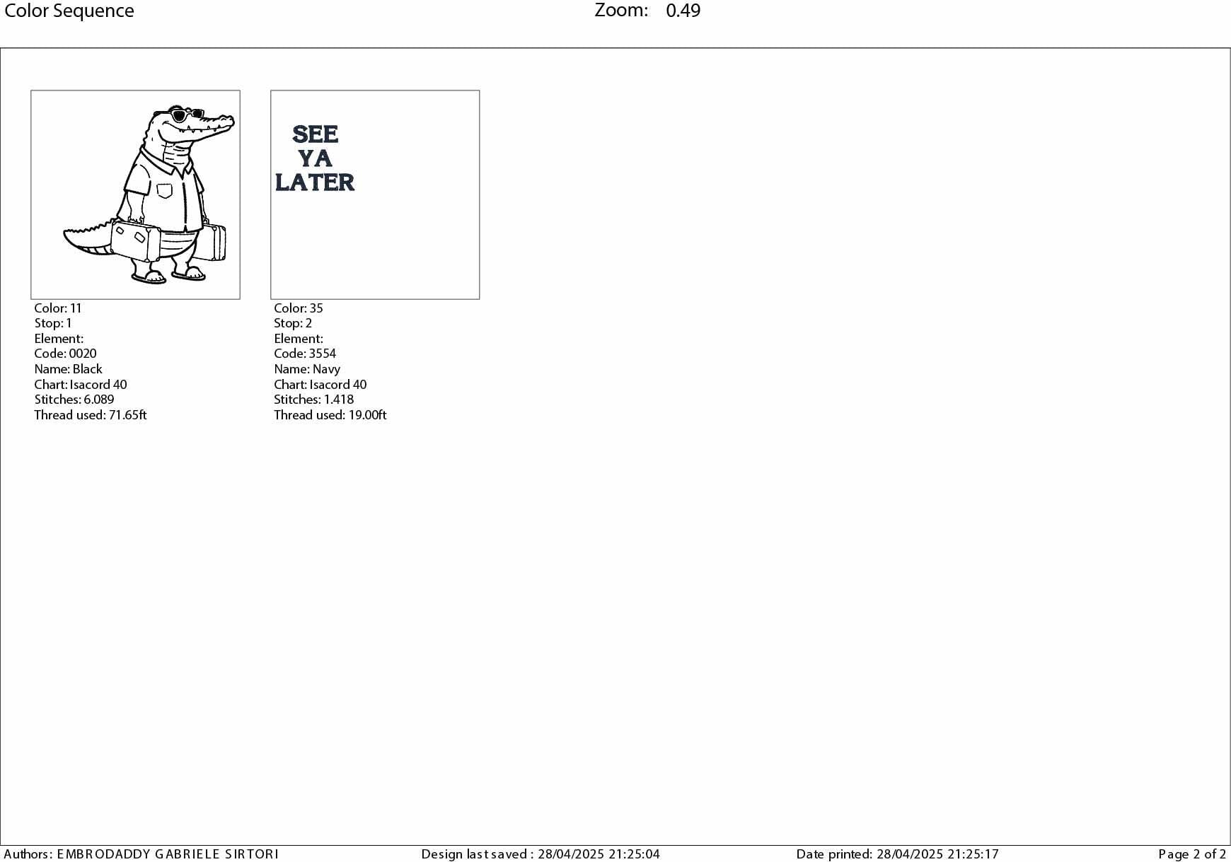 Machine Embroidery files, See Ya Later Alligator, Funny Alligator Design, Sarcastic Humor Animal Saying, Later Gater PES, xxx, hus & more
