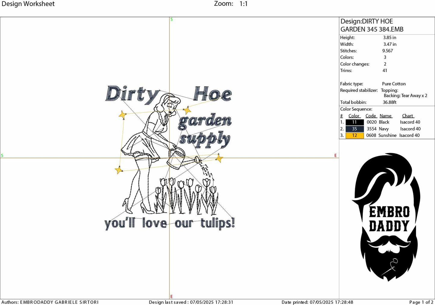 Machine Embroidery files, Dirty Hoe Garden Supply, Retro Vintage Sassy, Vintage Retro Funny Design, Sarcastic Retro PES, xxx, hus & more