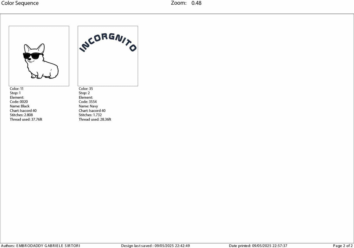 Machine Embroidery files, Incorgnito, Incognito, Corgi Dog, Mom, Puppy, Cute Puns, Funny Sketch, Sayings, pes, dst, hus & more