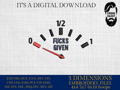 Mature, Machine Embroidery files, f*ck given, funny PES, DST, xxx, hus & more