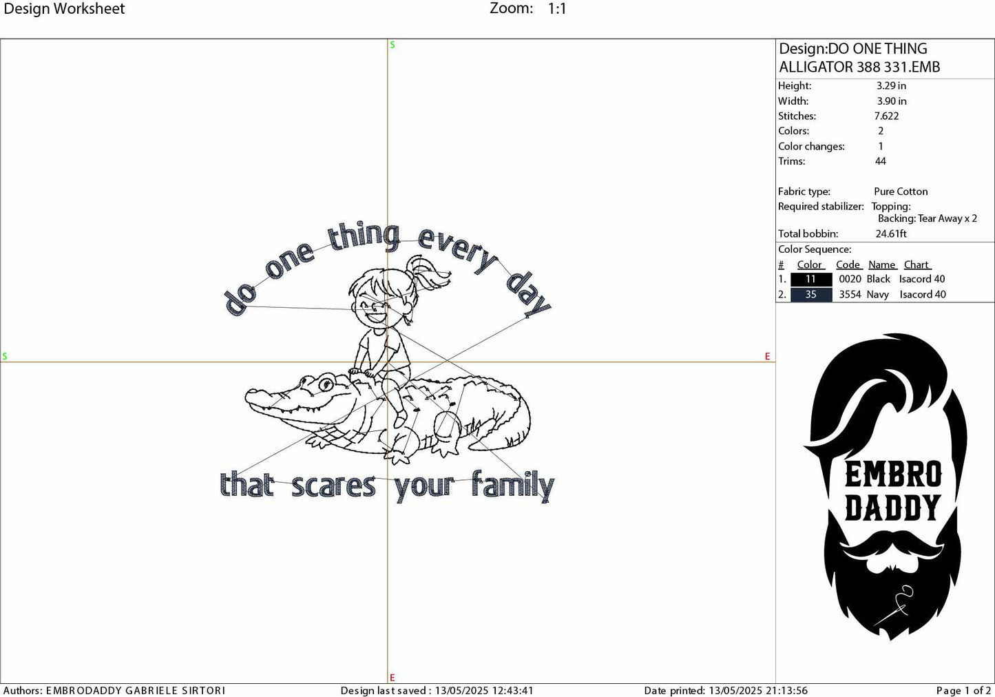Machine Embroidery files, Do One Thing Every Day That Scares Your Family, Funny, Sarcastic, PES, xxx, hus & more, embroidery files