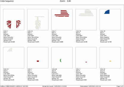 Machine Embroidery files, USA Tree Peru roots, PES, xxx, hus, dst & more