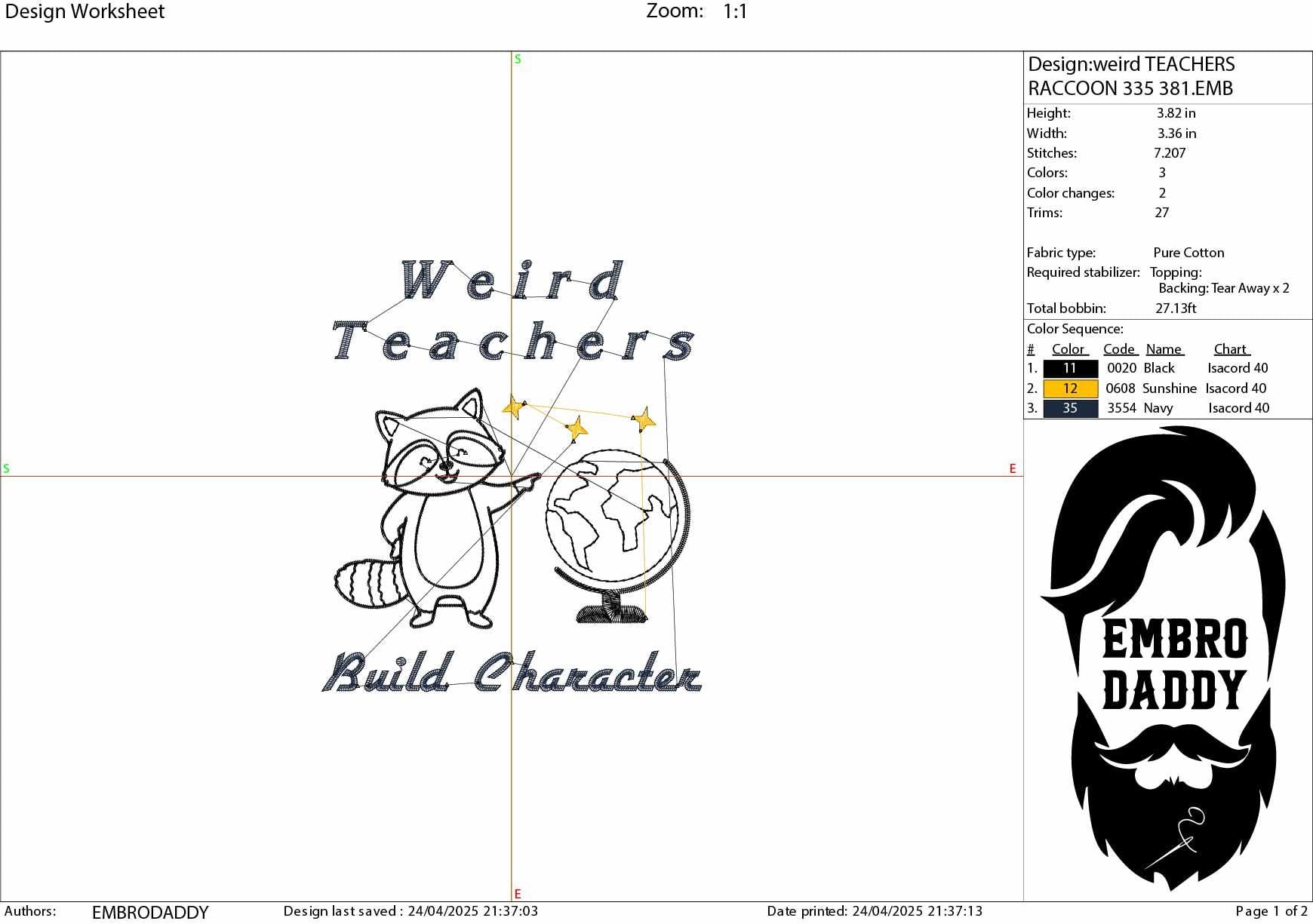 Machine Embroidery files, Weird Teachers Build Character, Funny Raccoon Design, Funny Teacher, Best Teacher, PES, xxx, hus & more