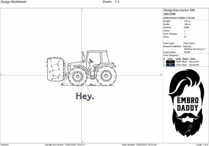 Machine Embroidery files, Just Saying Hey, Hay, Puns, Tractor, Rodeo Life, Cowboy Ranch Farm Life, Funny, Farmer, PES, DST, xxx, hus & more