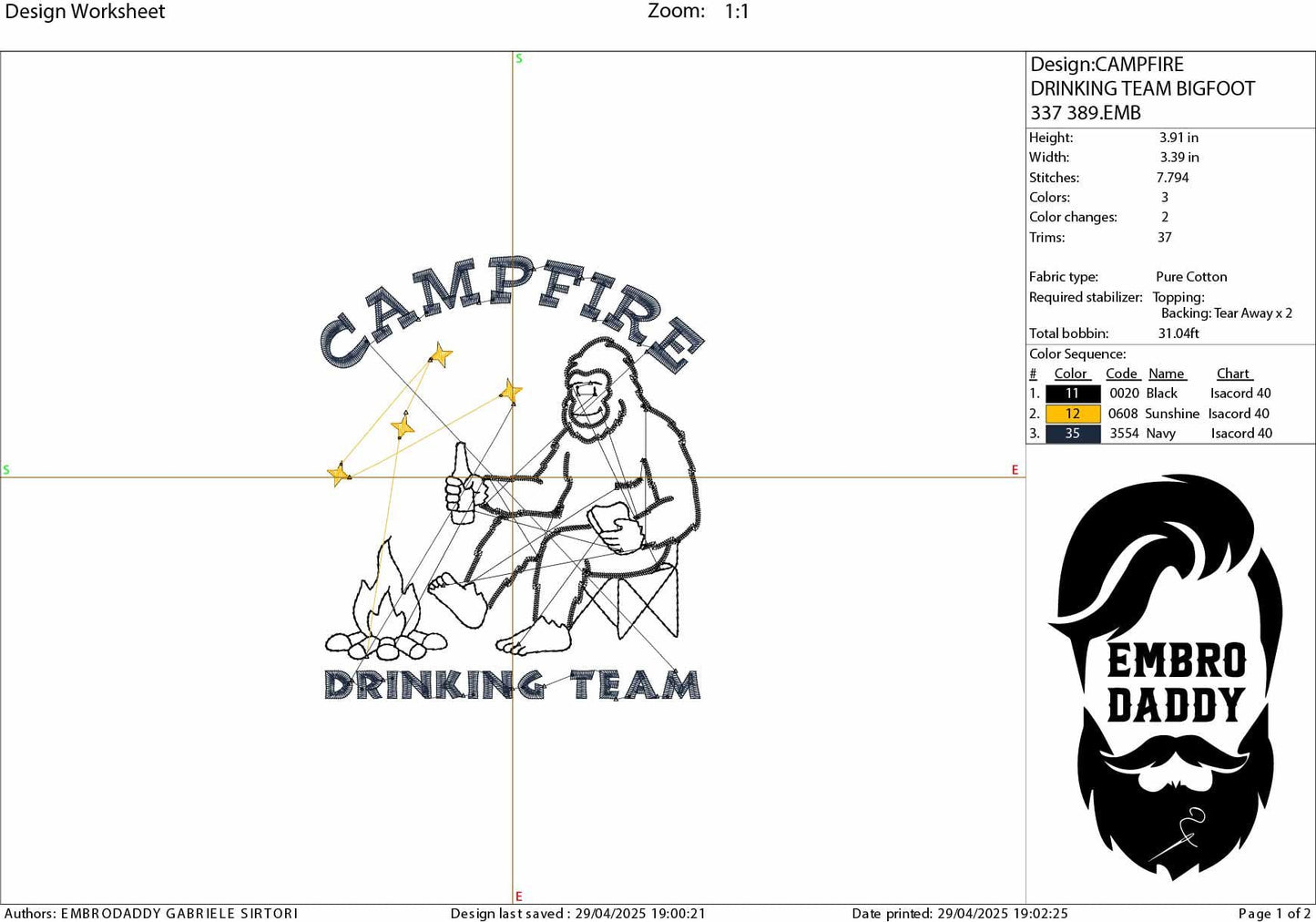 Machine Embroidery files, Campfire Drinking Team, Funny Camping Design, Drinking, Beer Lover, Cocktails Campfires PES, xxx, hus & more