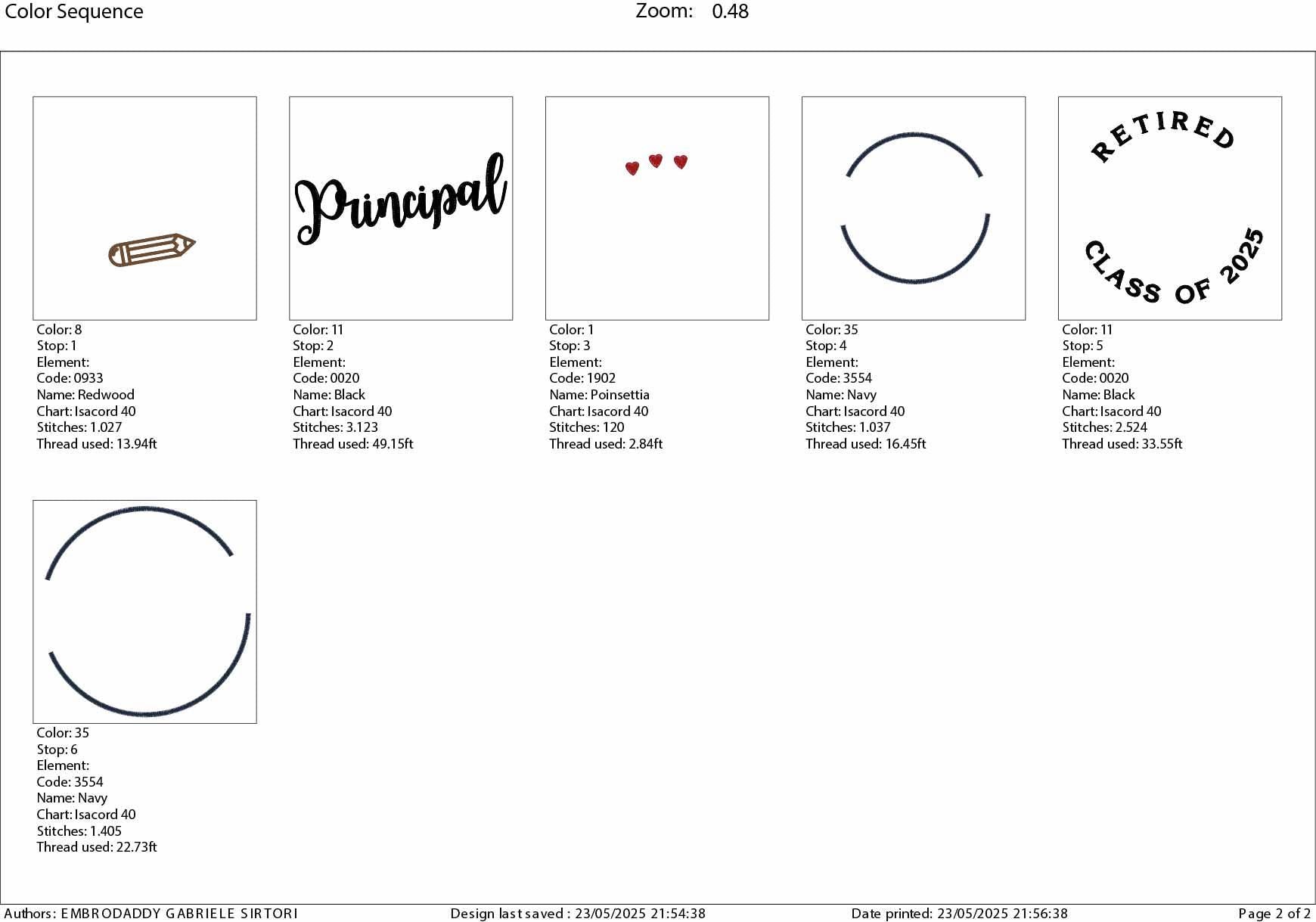Machine Embroidery files, Retired Principal Class of 2025, Principal Retirement, Retirement, Teacher Retirement, PES, DST, xxx, hus & more