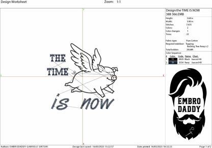 Machine Embroidery files, Now Is The Time, When Pigs Fly, Funny Farmer, Farm, Ranch, 3 Little Pigs on Fence, Funny PES, DST, xxx, hus & more