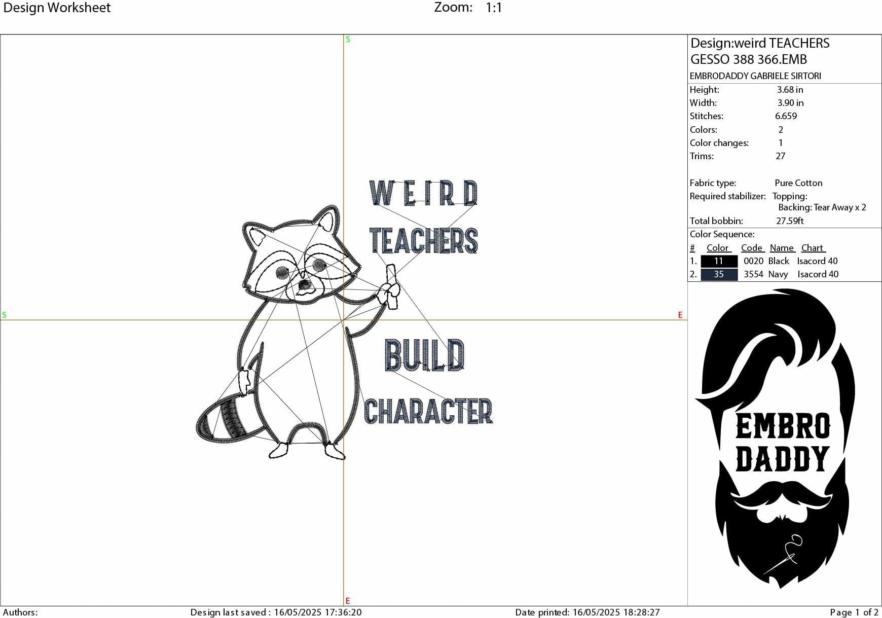 Machine Embroidery files, Weird Teachers Build Character, Funny Raccoon Design, Funny Teacher, Best Teacher, PES, xxx, hus & more