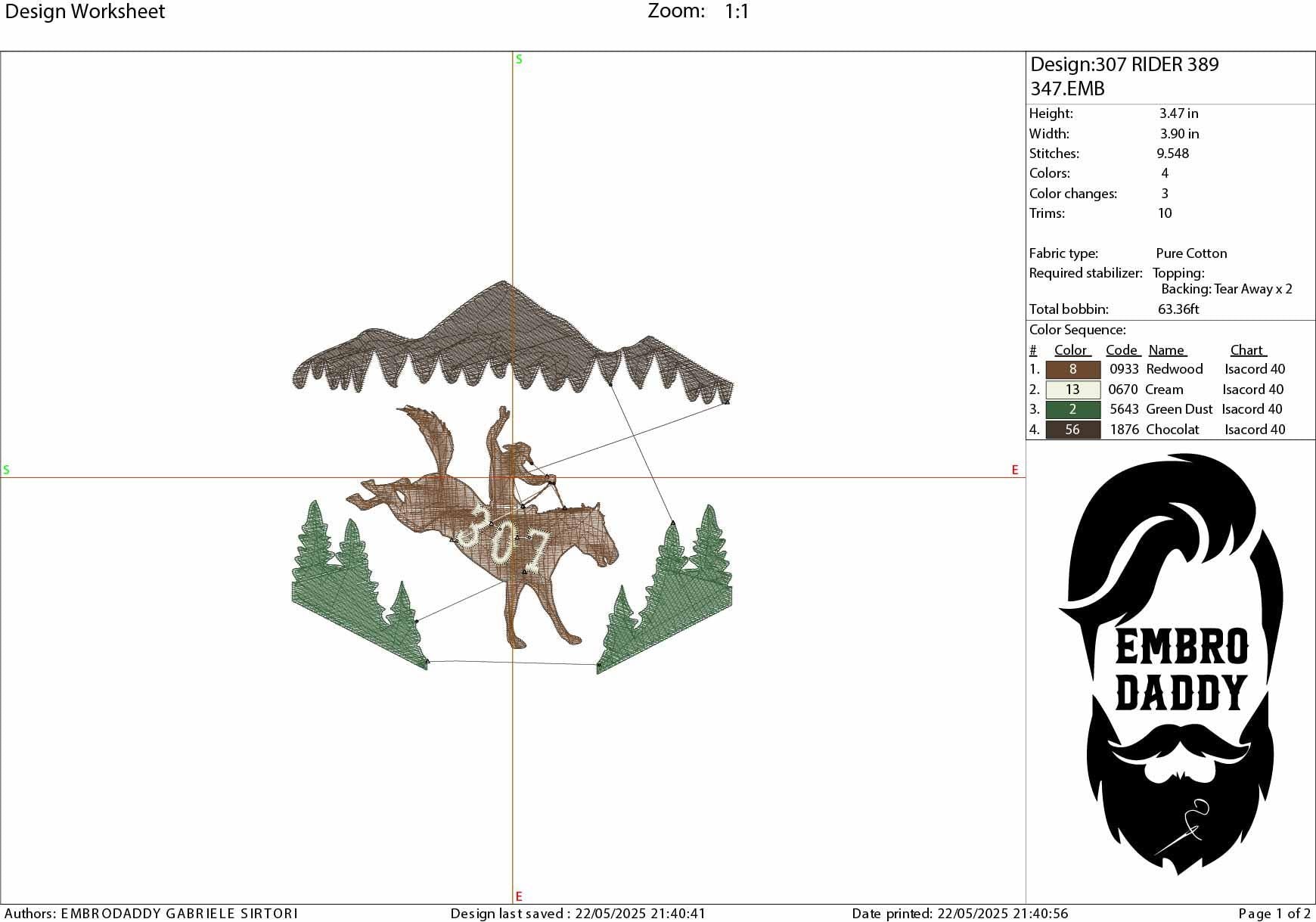 Machine embroidery files, Wyoming Cowboy 307, Bucking Horse, Wyoming State, Western Gift, Bucking Bronco, Decor Cowboy, PES, DST, hus & more