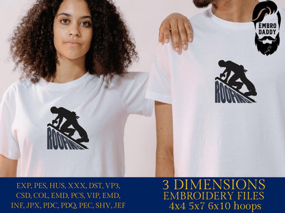 Machine Embroidery files, Roofer, Roof, Roofing, Construction, Build, Builder, Handyman, Business, Logo, PES, dst, xxx, hus & more