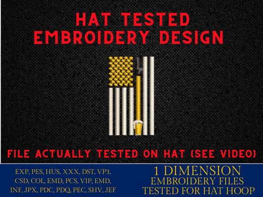 Machine Embroidery files digitized for hats, USA beer flag, I Need Beer, beer, funny, Drinking, funny, PES, xxx hus & more
