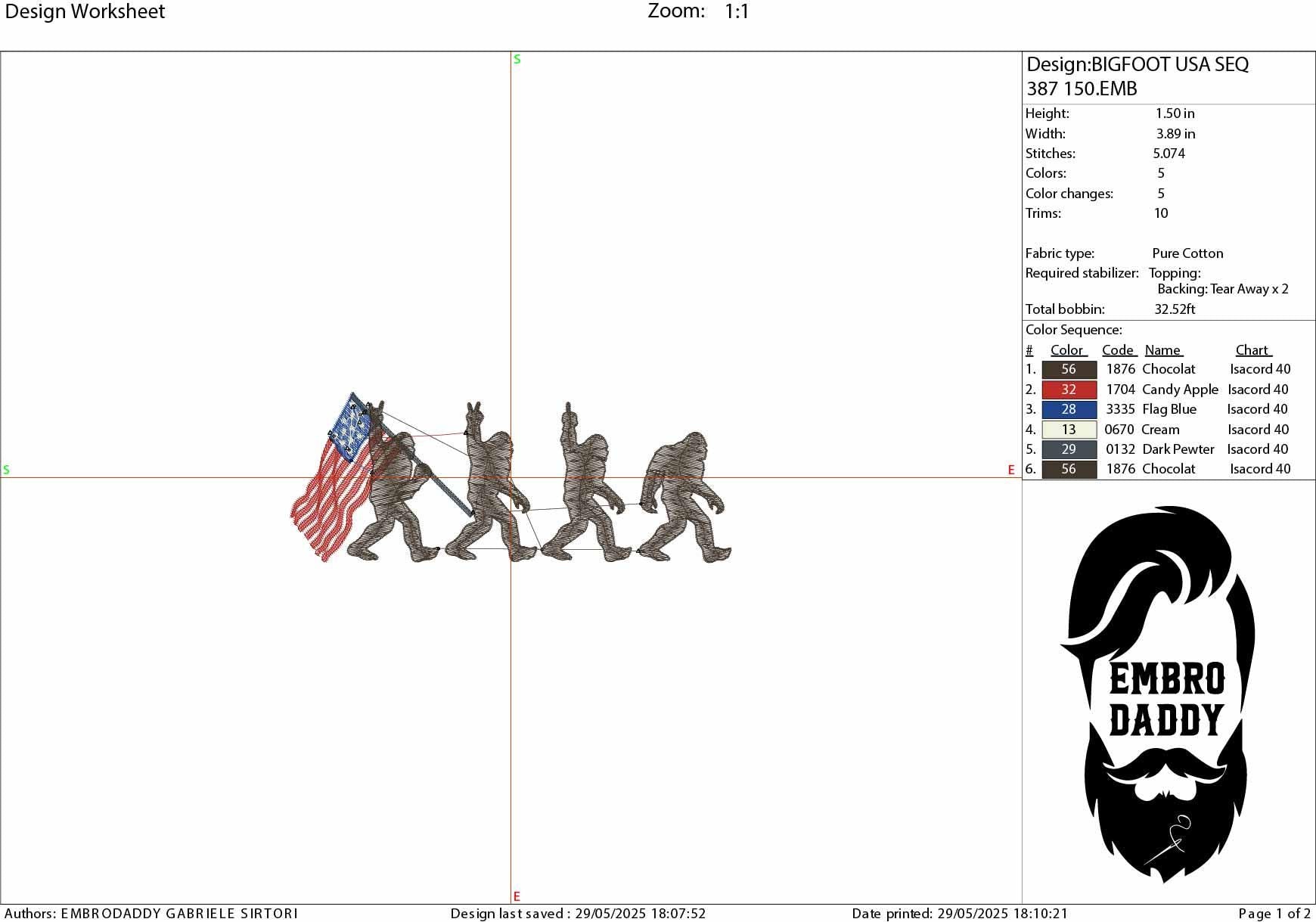 Machine Embroidery files, Bigfoot USA flag, US flag, Bigfoot Design, PES, xxx, hus & more