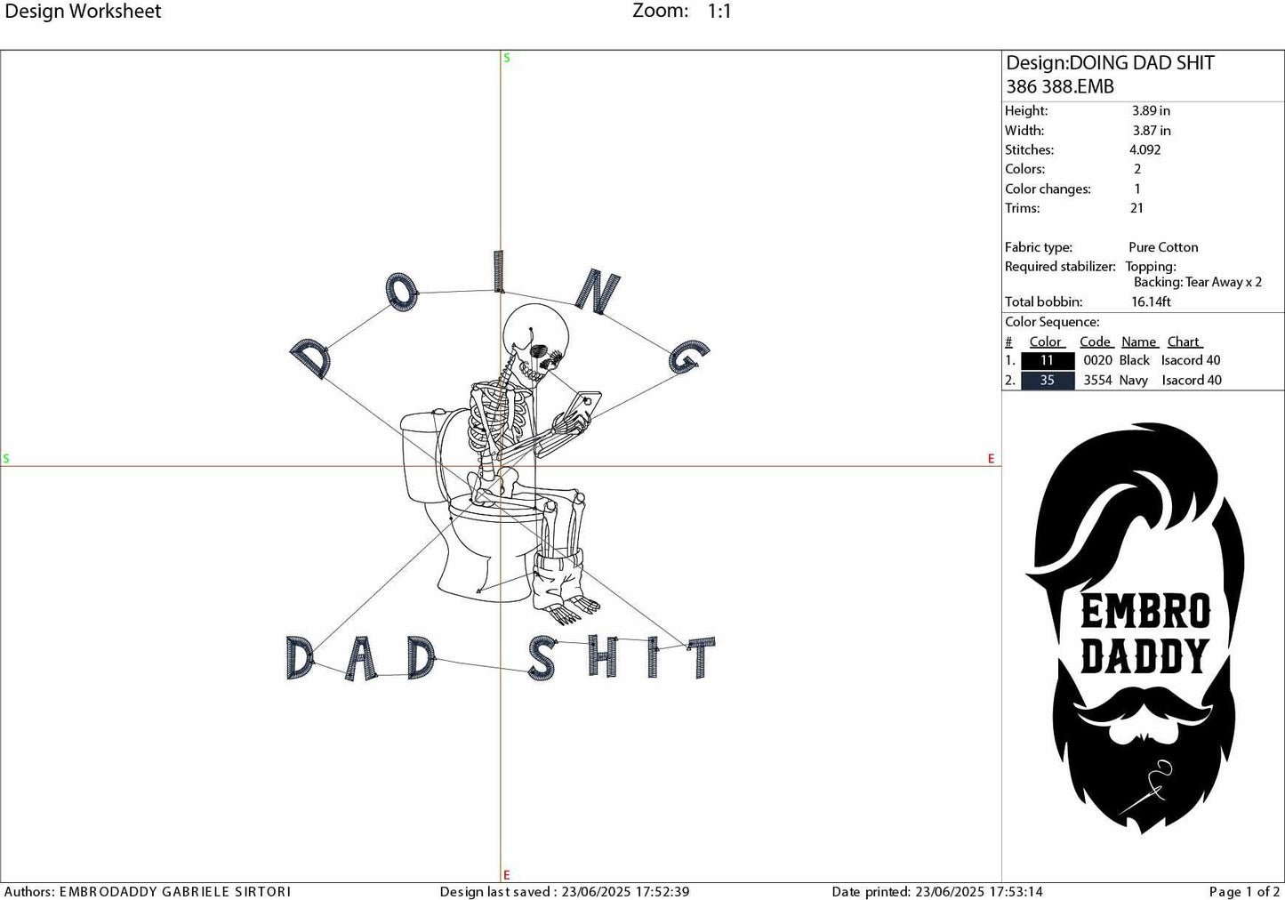 Machine Embroidery files, doing dad shit, funny father, dad, PES, dst, xxx & more