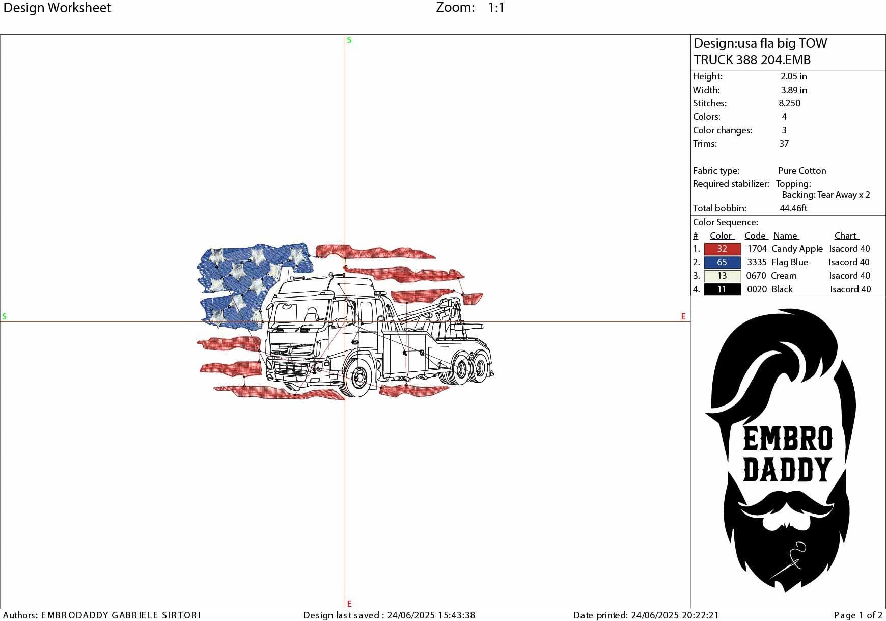 Machine Embroidery files, USA flag, Tow Trucker, Big Rigg, Wheeler, Semi Tractor, Trailer Shipping, Trucking , PES, DST, xxx, hus & more
