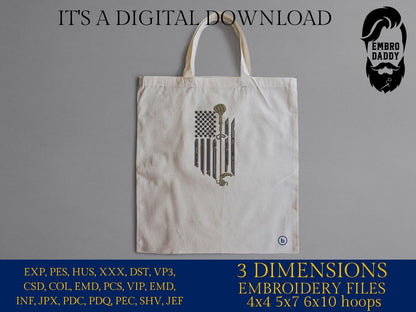 Machine Embroidery files, USA flag, Landscaping, Landscape Weed, Wacker, Trimmer Edger, US Landscaper, Green Grass, PES, xxx, hus, & more