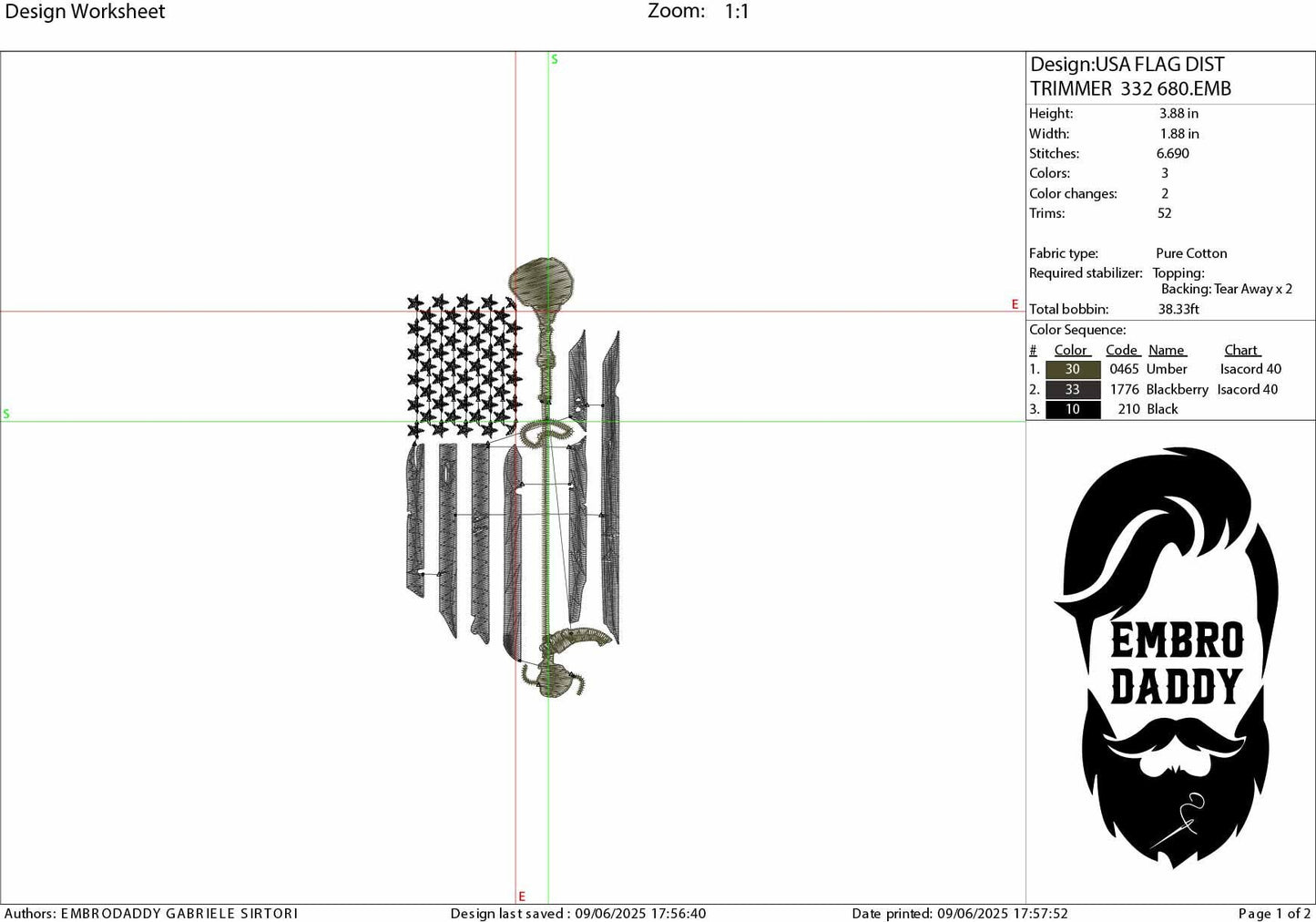 Machine Embroidery files, USA flag, Landscaping, Landscape Weed, Wacker, Trimmer Edger, US Landscaper, Green Grass, PES, xxx, hus, & more