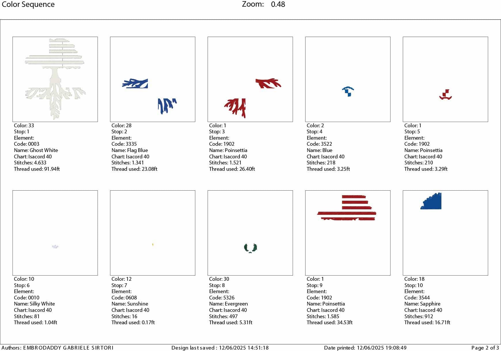 Machine Embroidery files, USA Tree Dominican Republic, PES, xxx, hus, dst & more