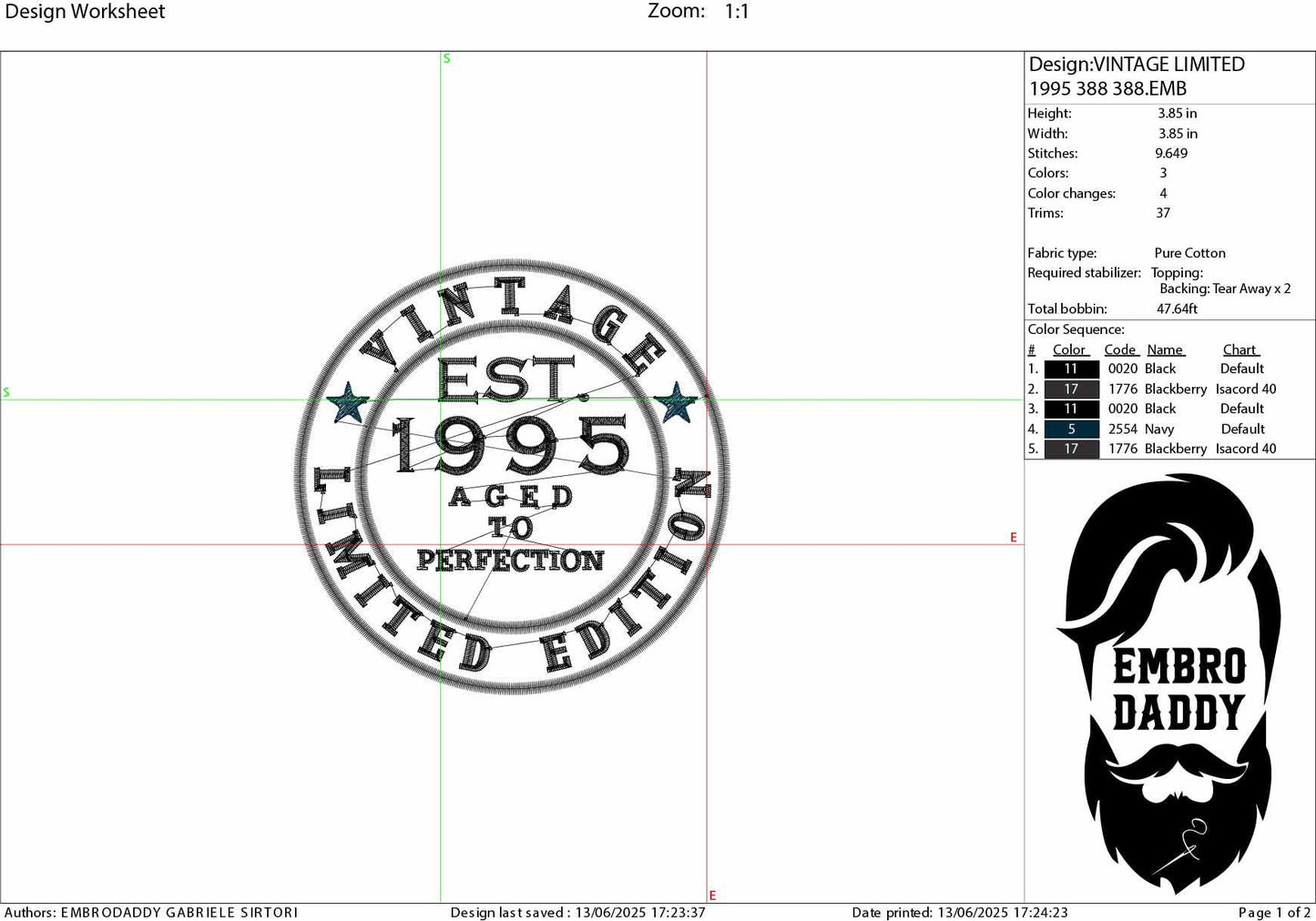 Machine Embroidery files, Vintage 1995 aged to perfection pes, birthday funny embroidery files, gift idea PES, xxx, hus & more