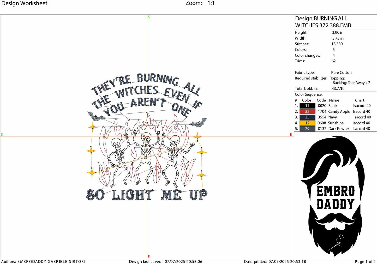 Machine Embroidery files, They're Burning All The Witches, Skeleton Dance, Funny Halloween, Witches, Salem, PES, DST, xxx, hus and more