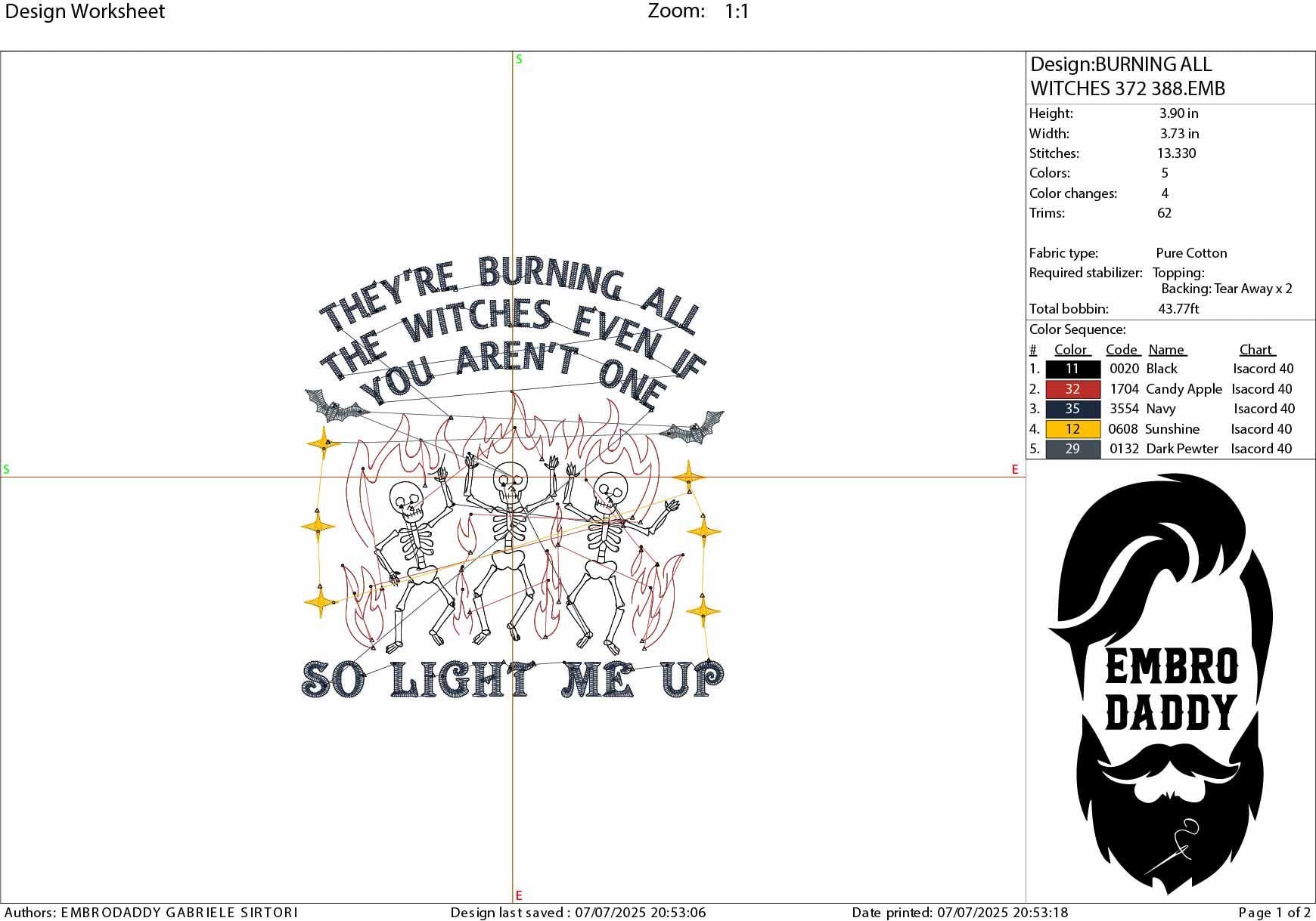 Machine Embroidery files, They're Burning All The Witches, Skeleton Dance, Funny Halloween, Witches, Salem, PES, DST, xxx, hus and more