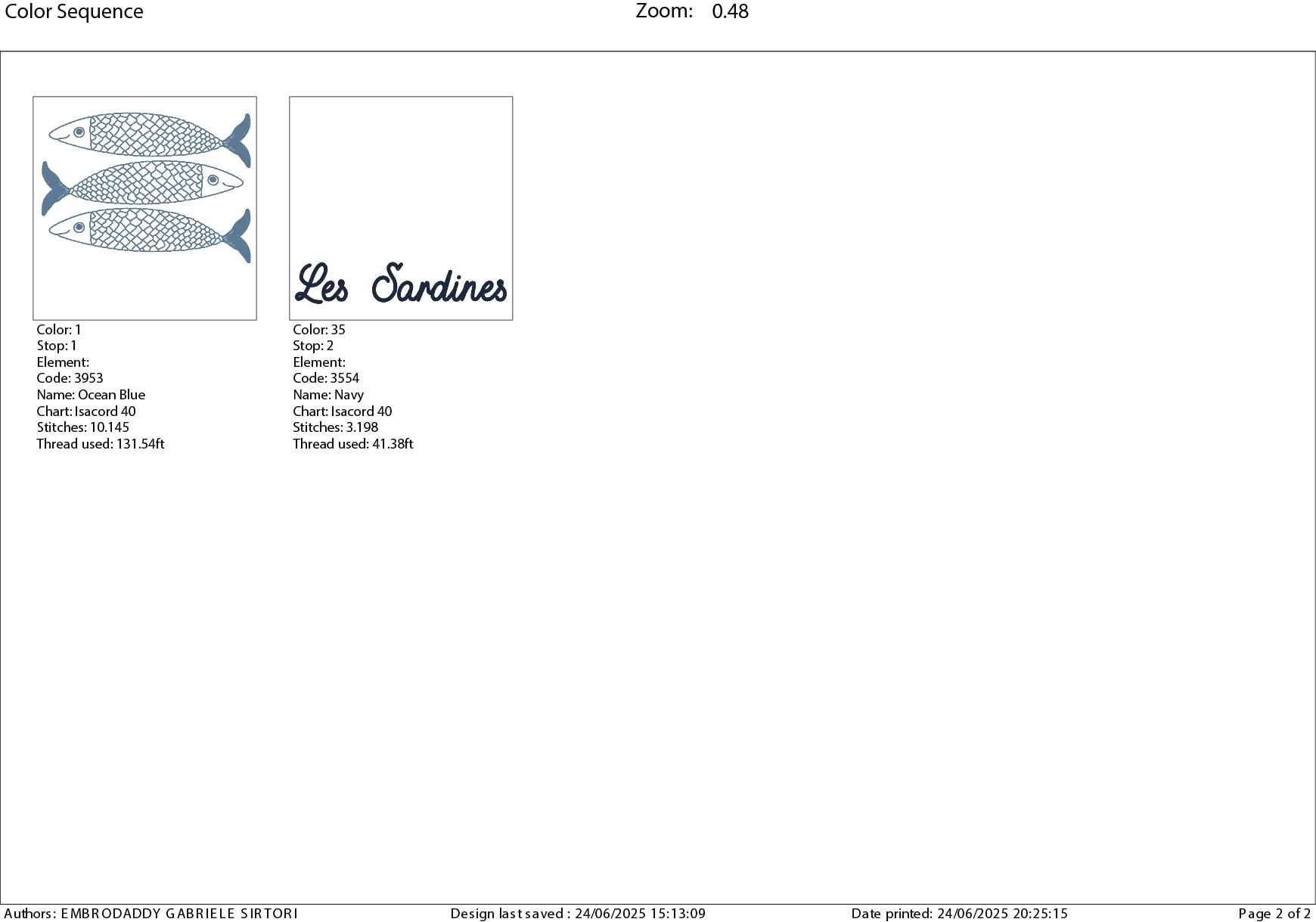 Machine Embroidery files, Les Sardines, Cute Fishes, PES, DST, hus & more