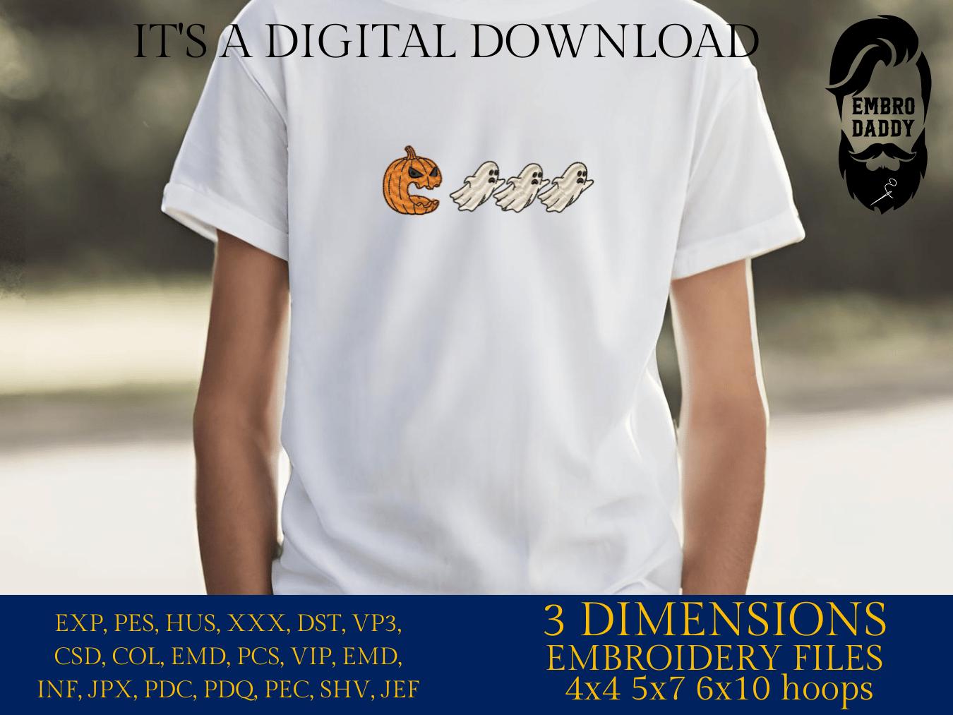 Machine Embroidery files, Trendy Halloween, Halloween Costume, Spooky Season, Pumpkin, Funny Halloween, Ghost Cute PES, DST, xxx, hus & more