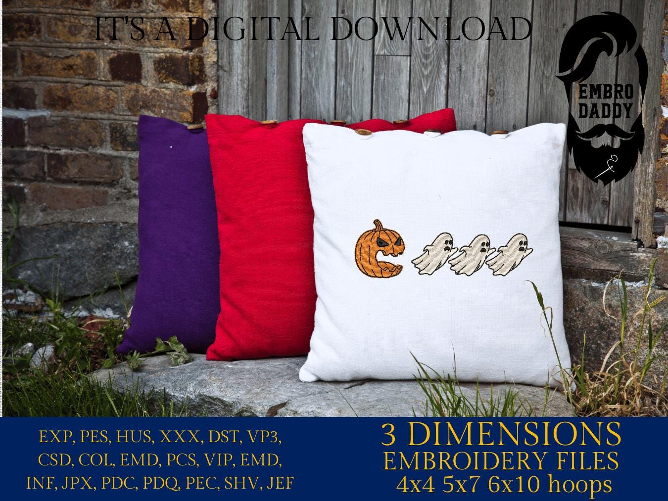 Machine Embroidery files, Trendy Halloween, Halloween Costume, Spooky Season, Pumpkin, Funny Halloween, Ghost Cute PES, DST, xxx, hus & more