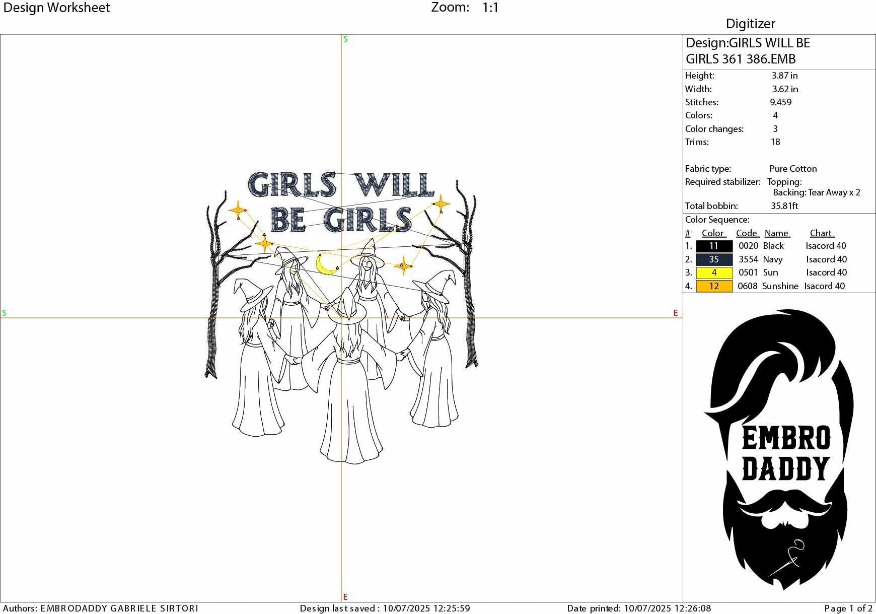 Machine Embroidery, Girls Will Be Girls Witch, Funny, Halloween Women, Witchy Vibes, Halloween Girls, Witches, PES, DST, xxx, hus and more