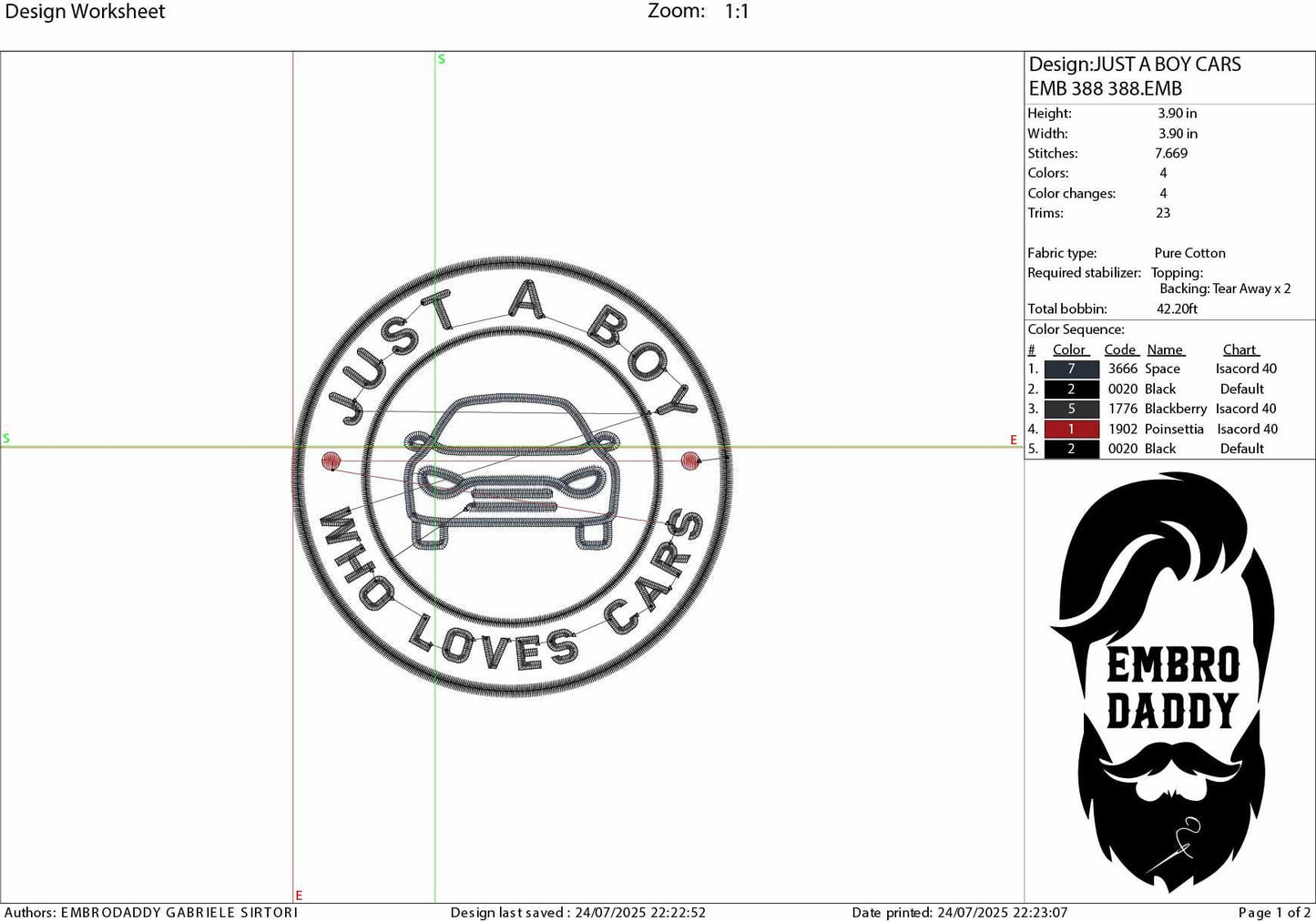 Machine Embroidery files, Just a boy who loves cars, PES, xxx, hus & more