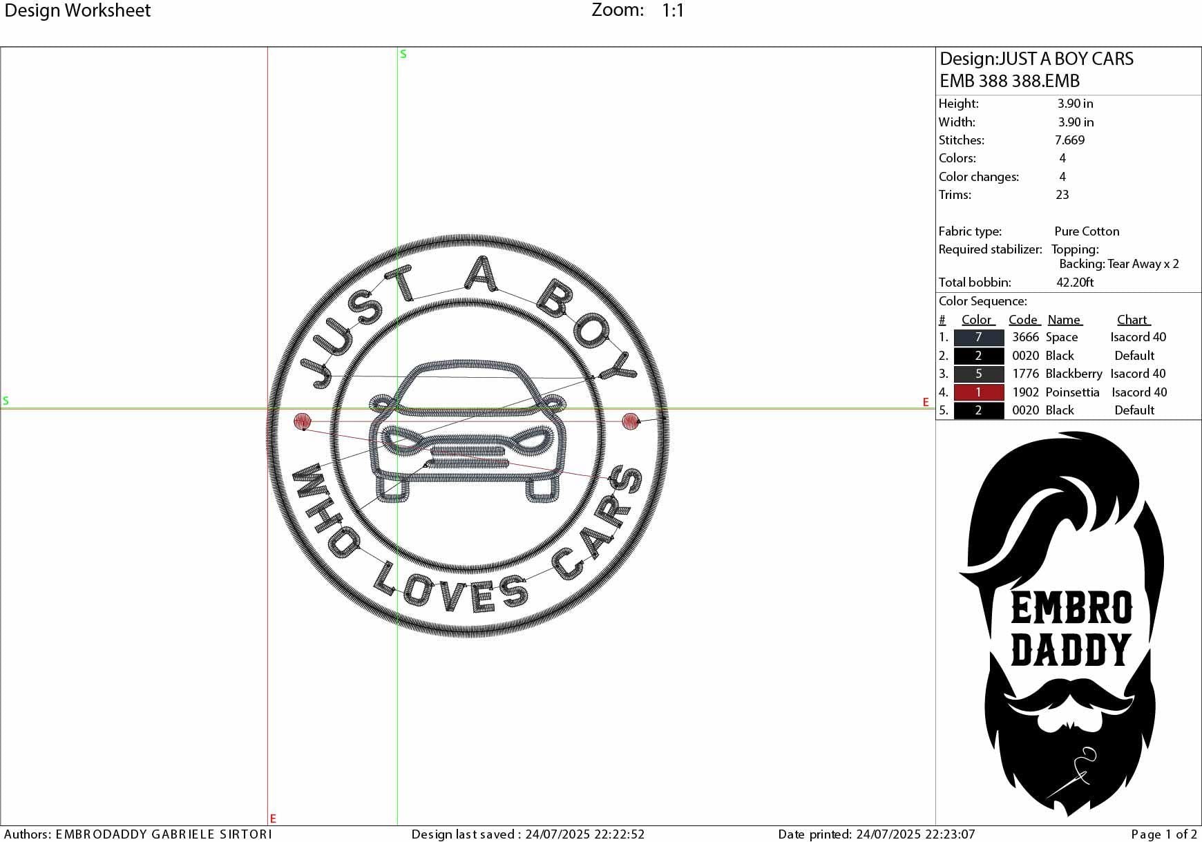 Machine Embroidery files, Just a boy who loves cars, PES, xxx, hus & more
