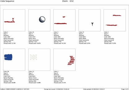 Machine Embroidery files, Golf Usa flag, embroidery file digitize for hat, American Flag PES, xxx hus & more