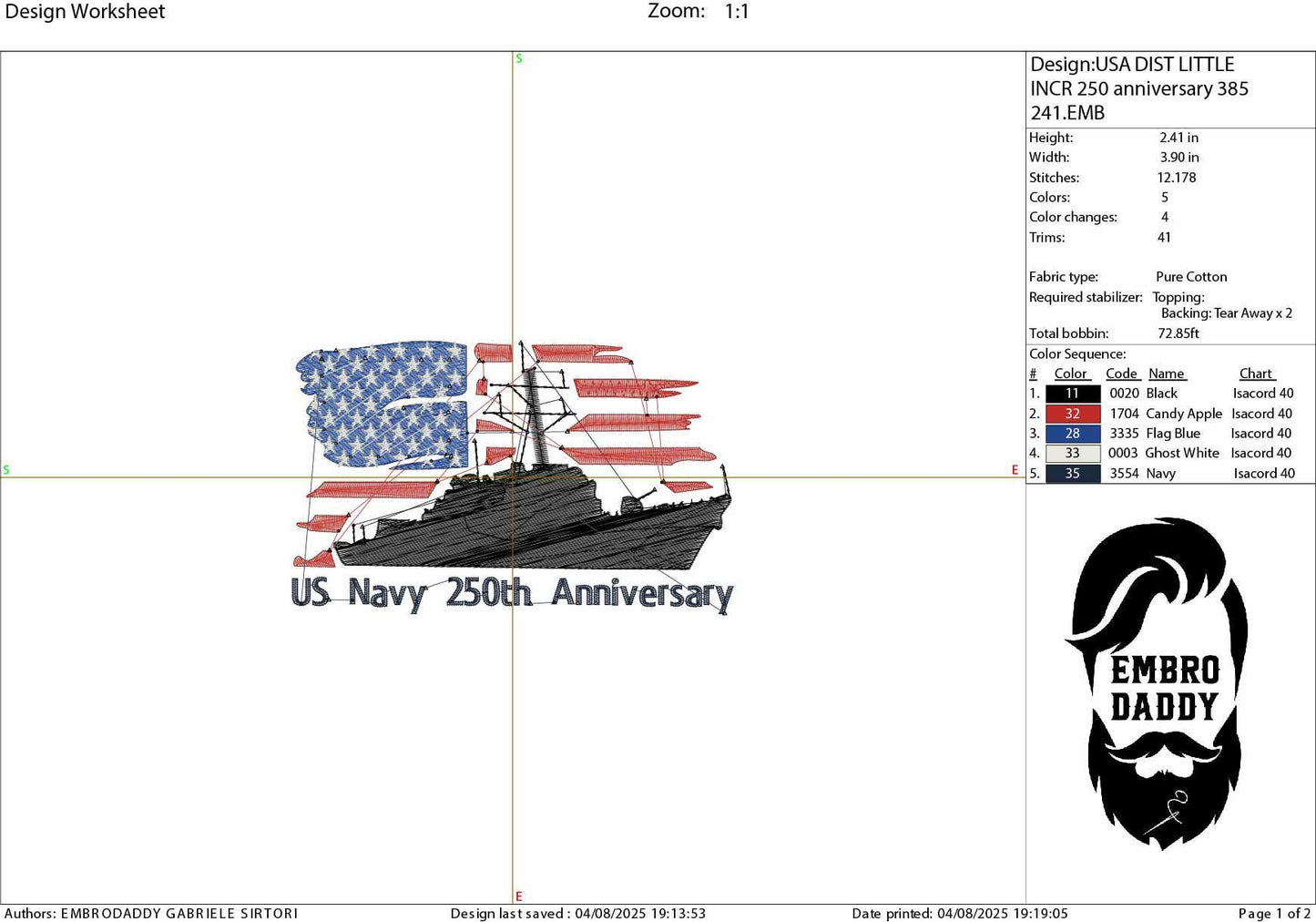 Machine Embroidery files, USA flag, Navy, destroyer, anniversary, PES, xxx, hus & more