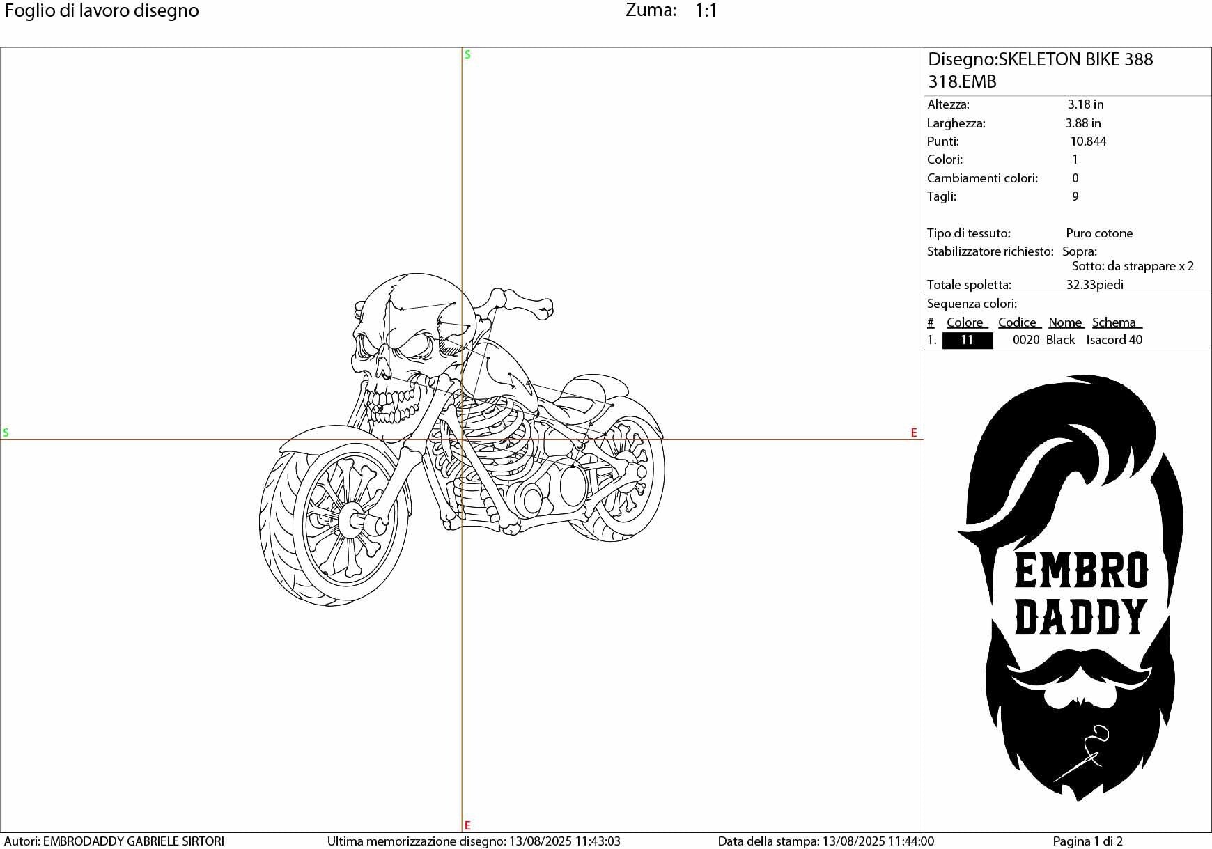Machine Embroidery files, Skeleton Motorcycle, Skull, Chrome, Motor Repair Shop, Biker, Riding, Bike Rider Chopper, Logo, PES, DST, & more