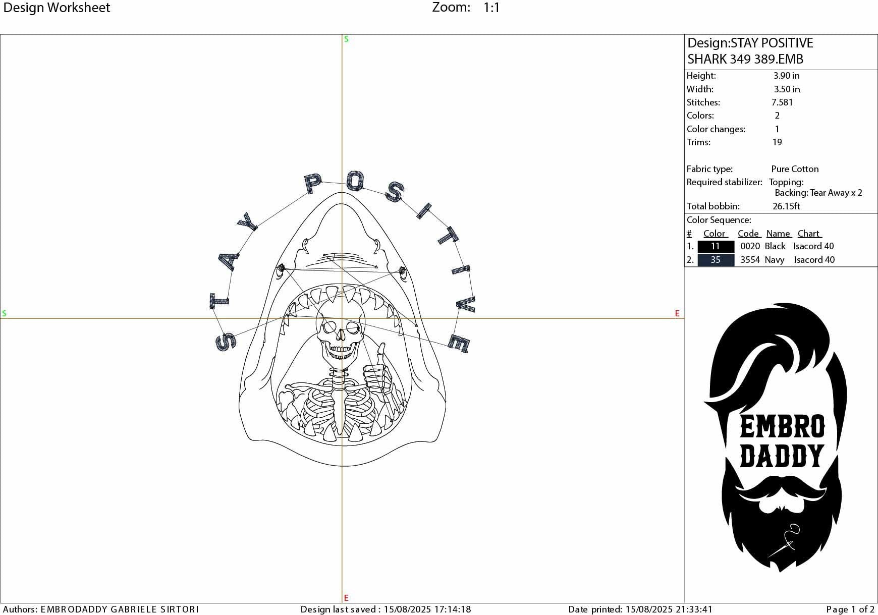 Machine Embroidery files, stay positive, Funny Shark and Skeleton, Sarcastic, PES, DST, xxx, hus & more